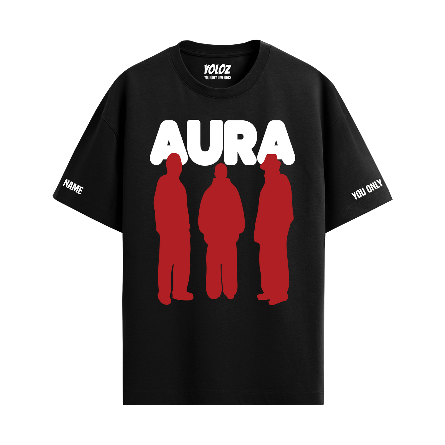 AURA BLACK OVERSIZED T-SHIRT
