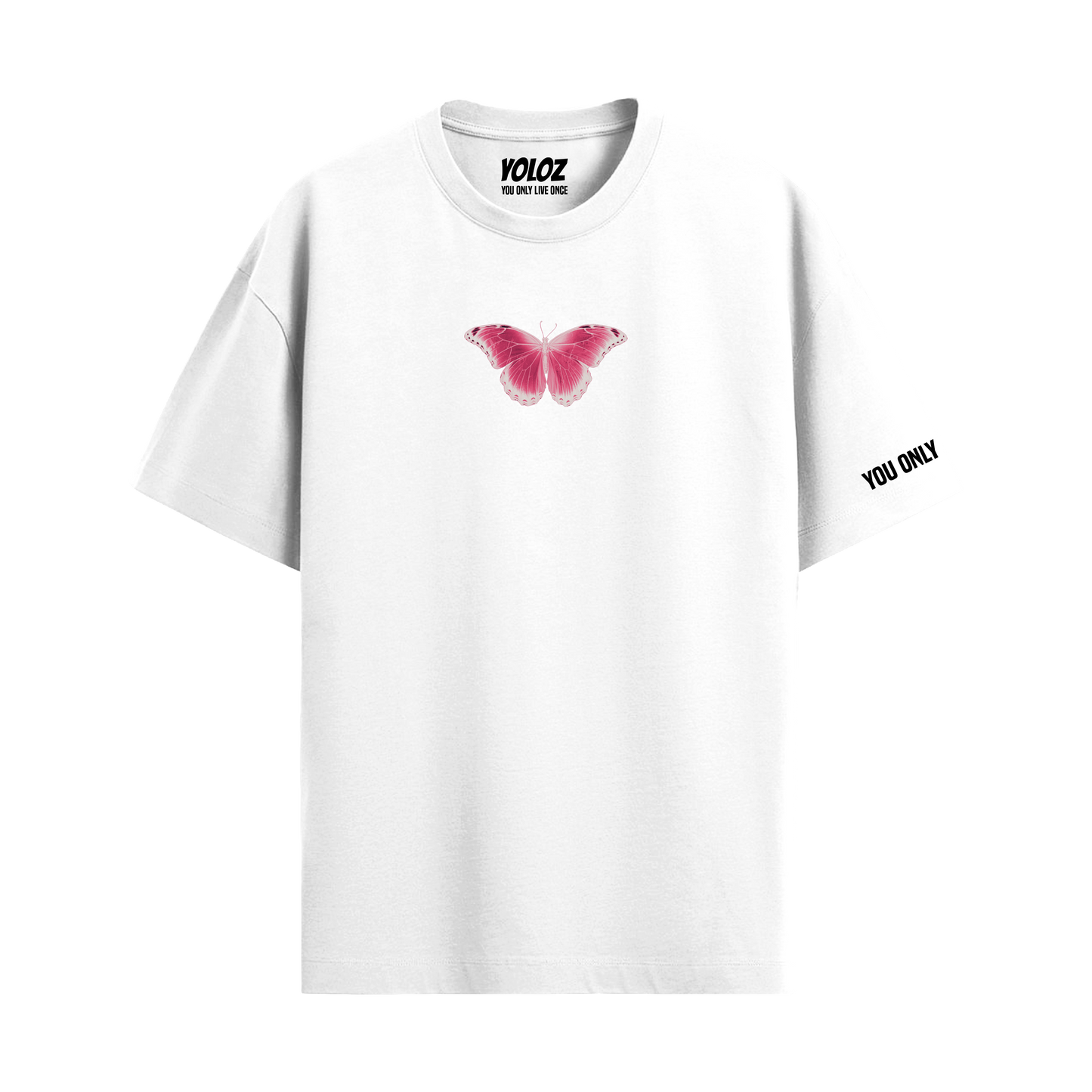 BUTTERFLY WHITE REGULAR FIT T-SHIRT