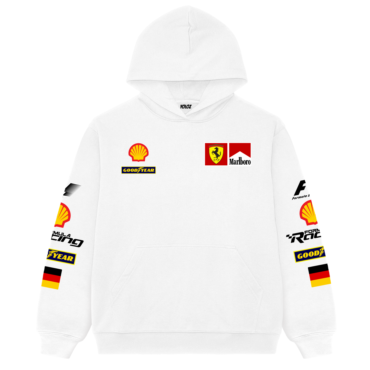 Marlboro Racing Oversized Hoodie - White