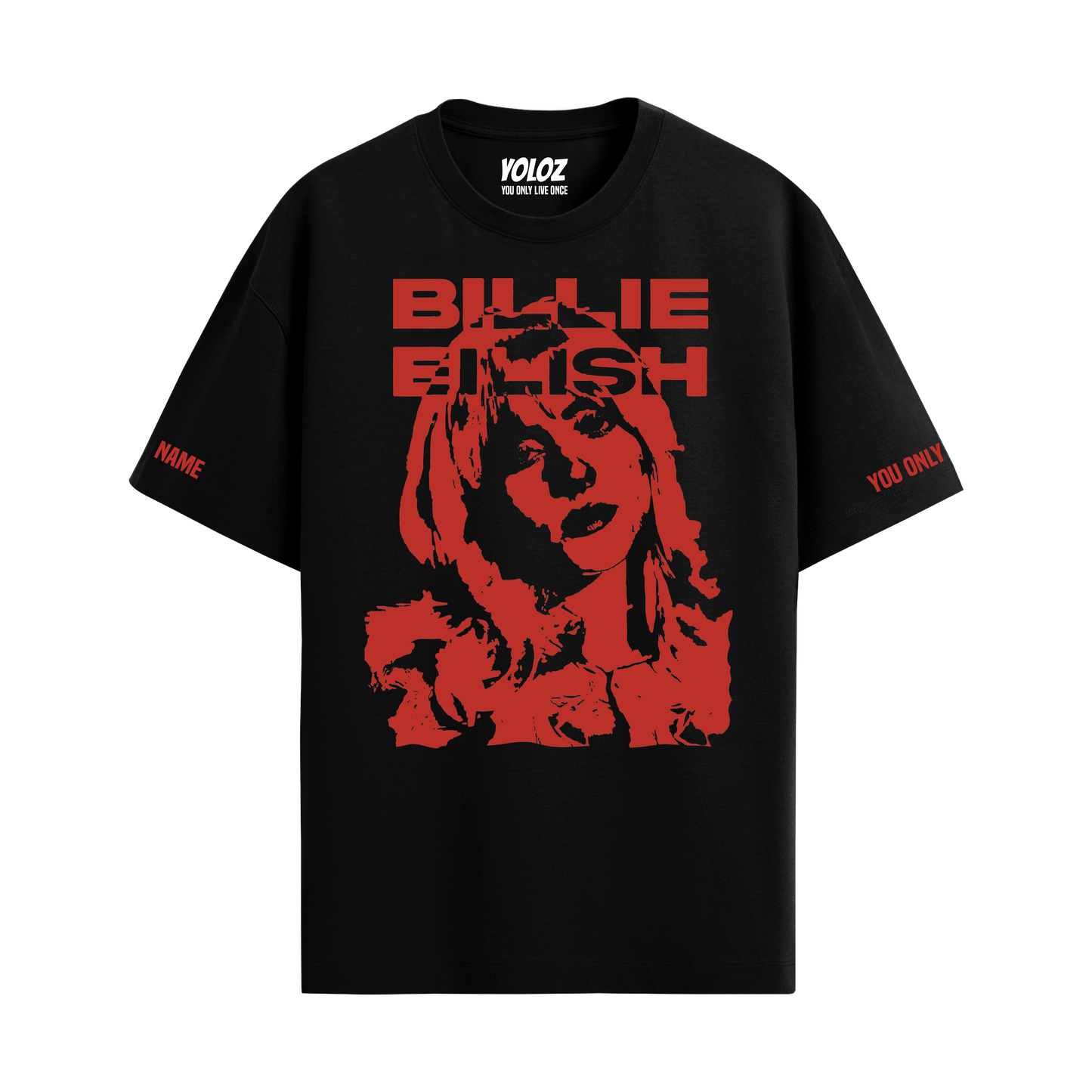 BILLIE EILISH BLACK OVERSIZED T-SHIRT