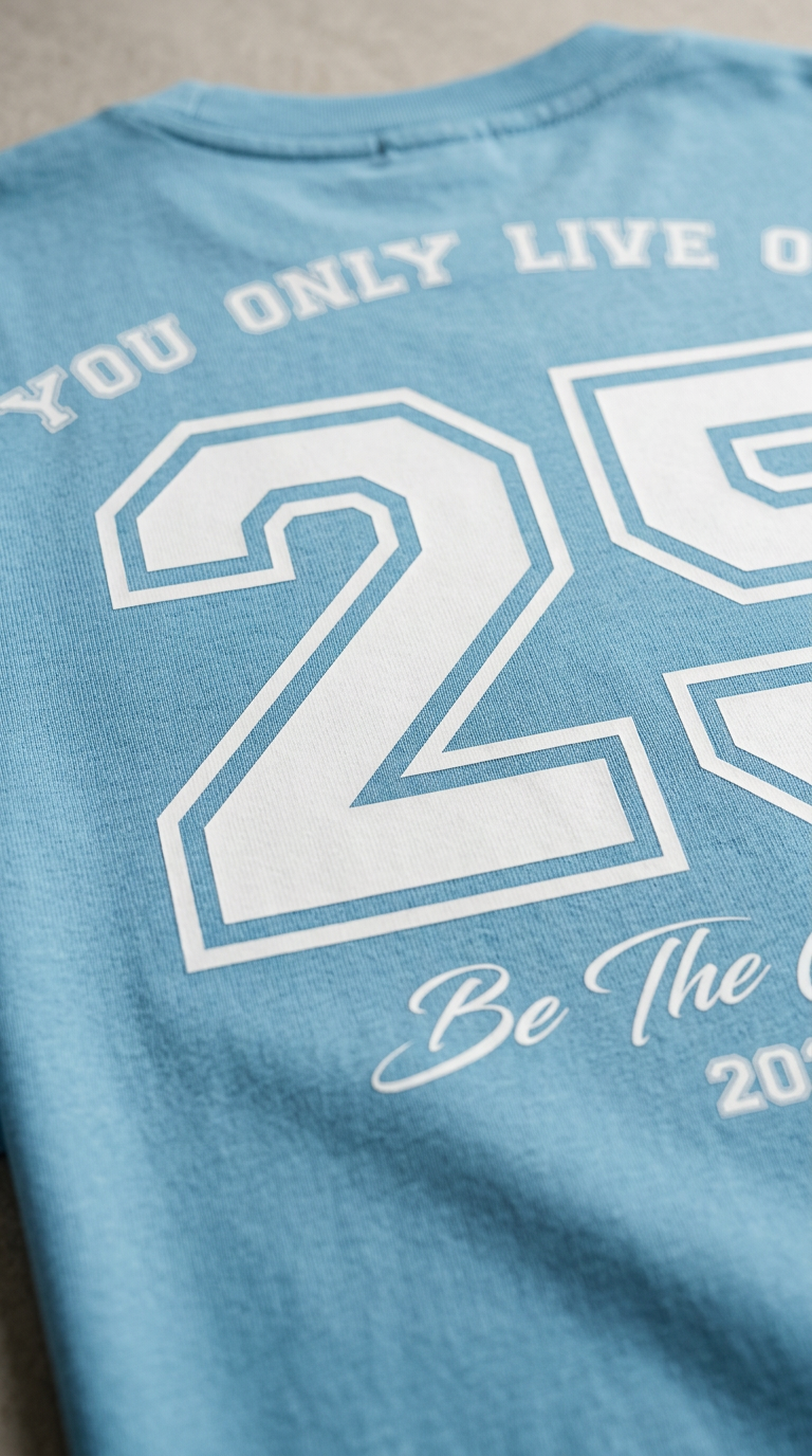 Be The Change Sky Blue Oversized T-Shirt