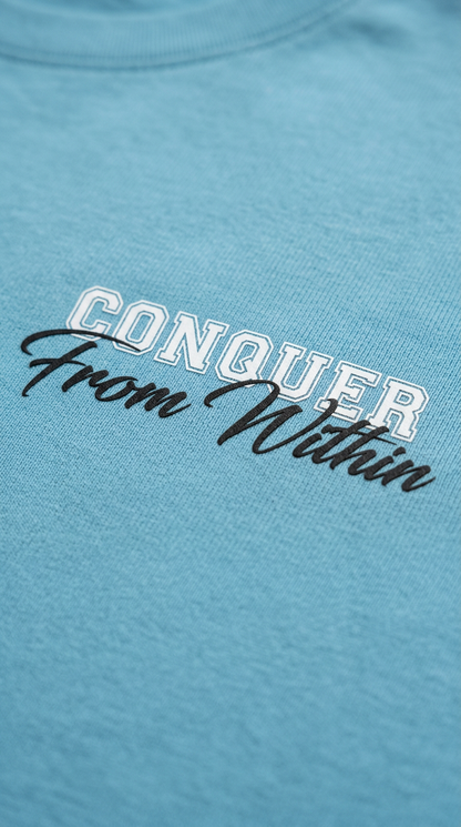 Be The Change Sky Blue Oversized T-Shirt