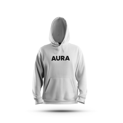 AURA CLASSIC WHITE HOODIE - UNISEX