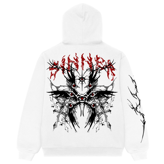 ANGEL OF SIN WHITE OVERSIZED HOODIE
