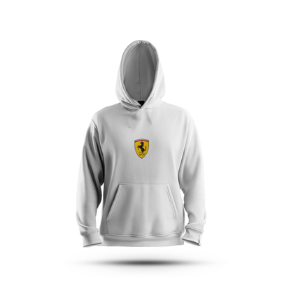 FERRARI WHITE HOODIE - UNISEX