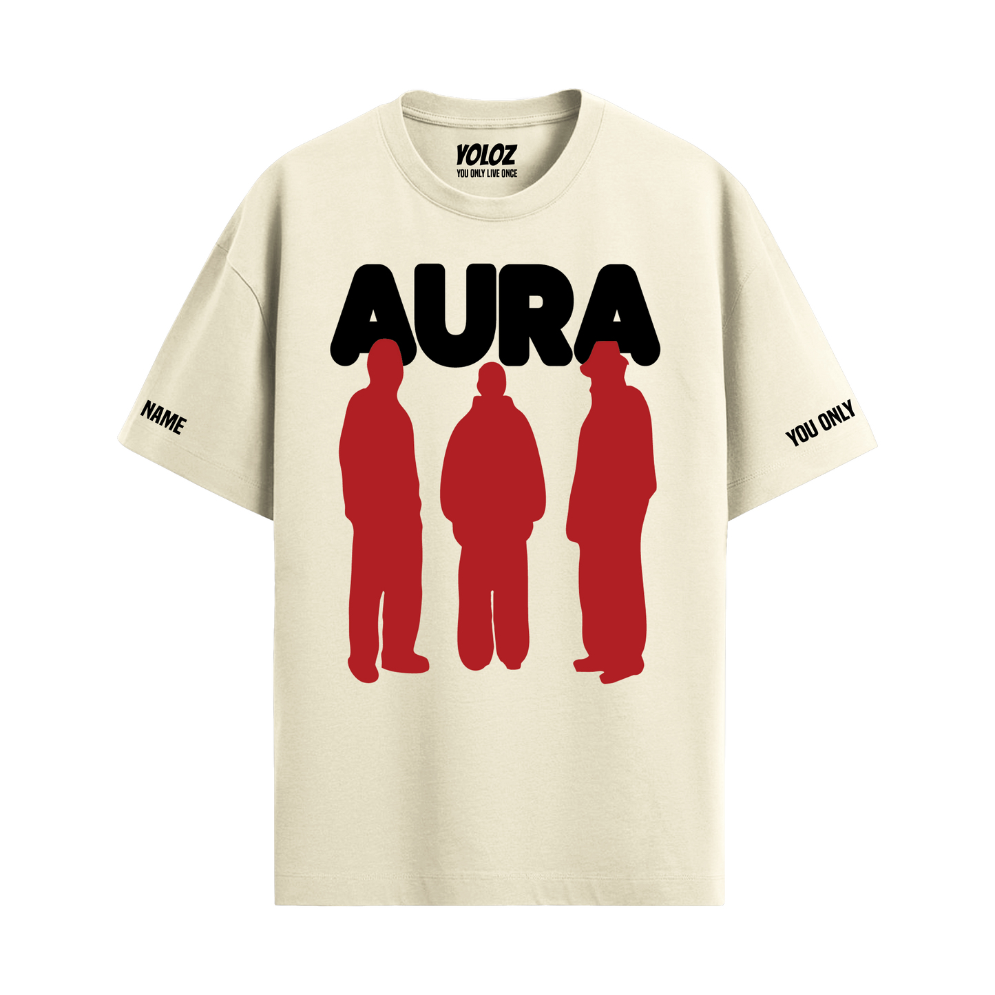 AURA OFF-WHITE OVERSIZED T-SHIRT