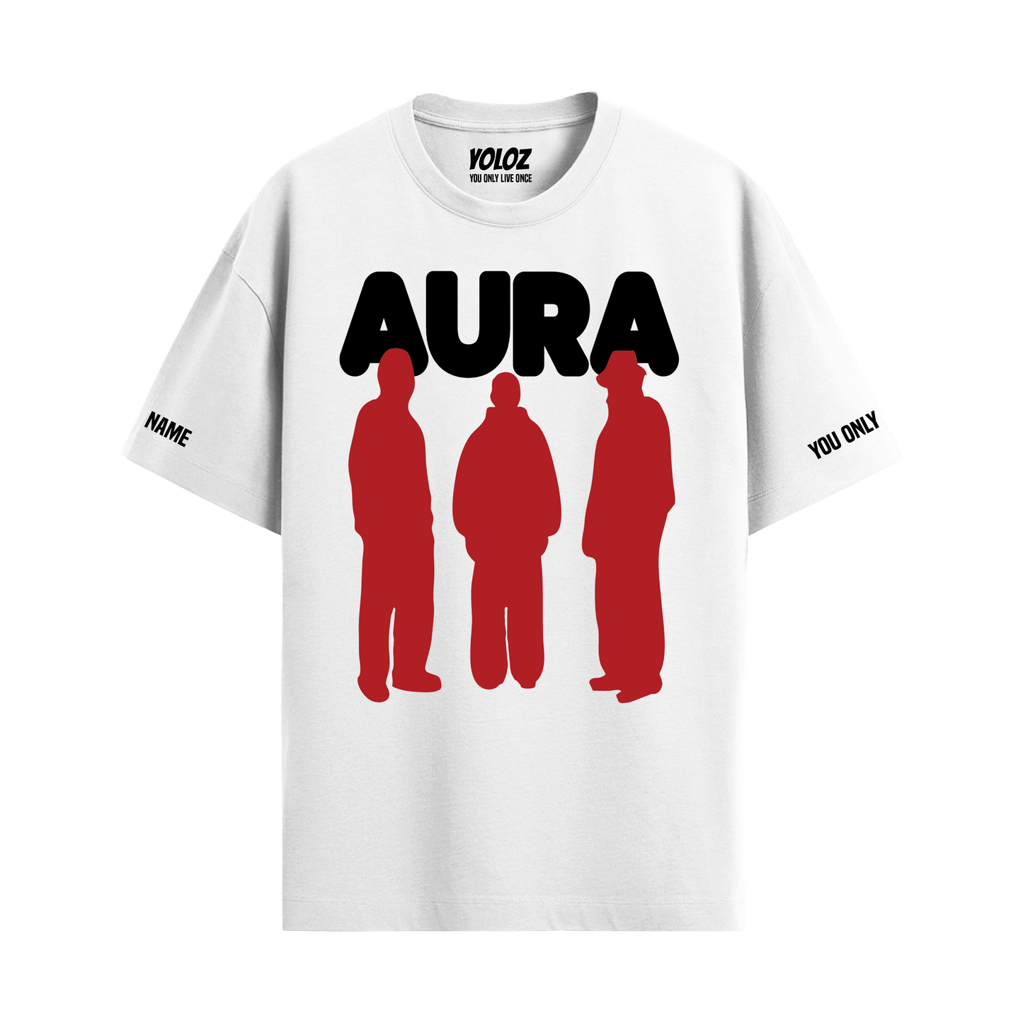AURA WHITE OVERSIZED T-SHIRT