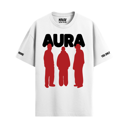 AURA WHITE OVERSIZED T-SHIRT