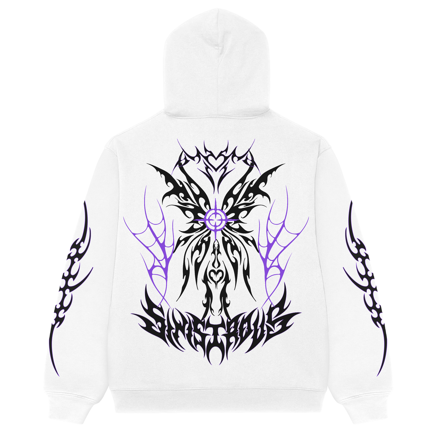 Sinister Wings Black Oversized Hoodie