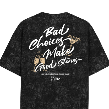 GOOD STORIES ACID WASH OVERSIZED T-SHIRT