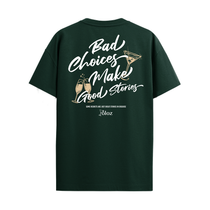 GOOD STORIES BOTTLE GREEN REGULAR FIT T-SHIRT