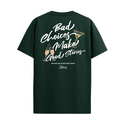 GOOD STORIES BOTTLE GREEN REGULAR FIT T-SHIRT
