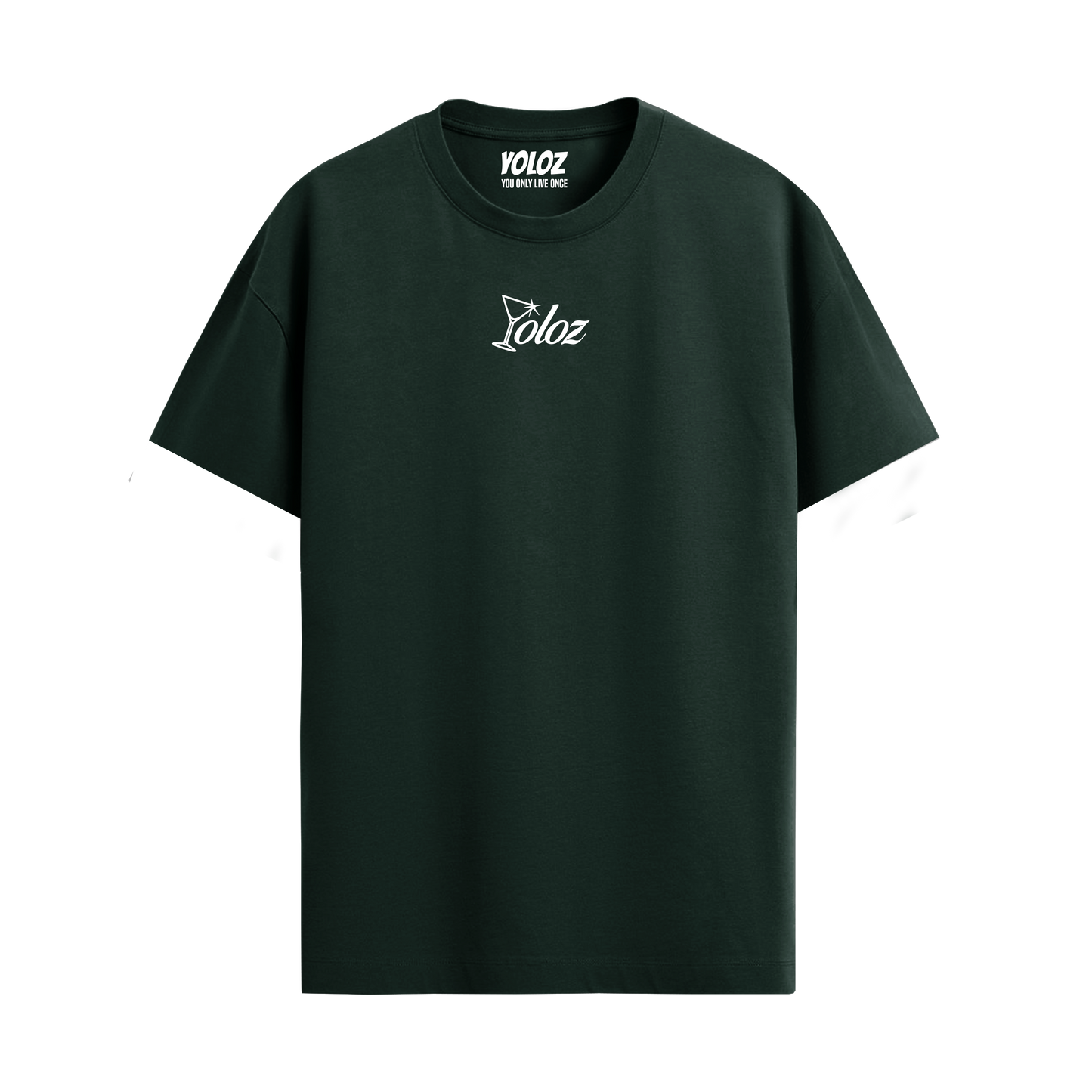 GOOD STORIES BOTTLE GREEN REGULAR FIT T-SHIRT