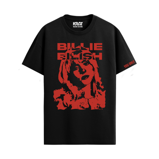 BILLIE EILISH BLACK REGULAR FIT T-SHIRT