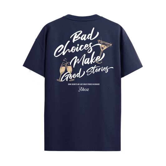 GOOD STORIES NAVY BLUE REGULAR FIT T-SHIRT