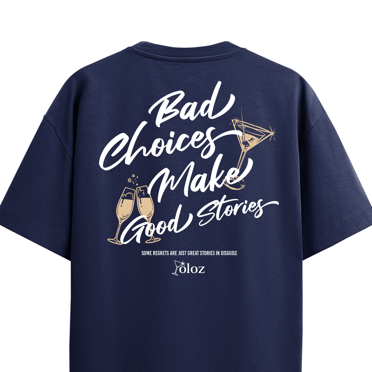 GOOD STORIES NAVY BLUE REGULAR FIT T-SHIRT