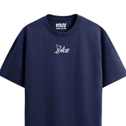 GOOD STORIES NAVY BLUE OVERSIZED T-SHIRT