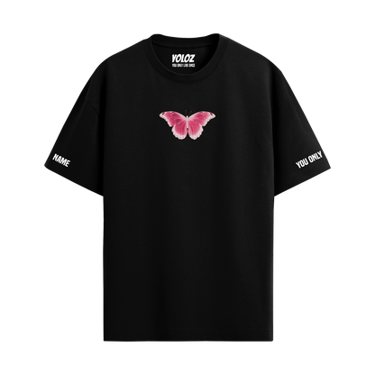 BUTTERFLY BLACK OVERSIZED T-SHIRT
