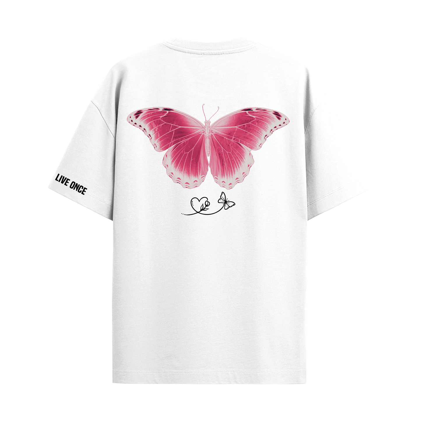 BUTTERFLY WHITE REGULAR FIT T-SHIRT