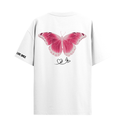 BUTTERFLY WHITE REGULAR FIT T-SHIRT