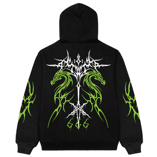 Dark Genesis Black Oversized Hoodie