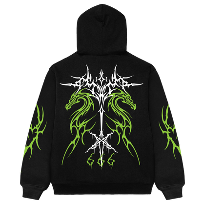 Dark Genesis White Oversized Hoodie