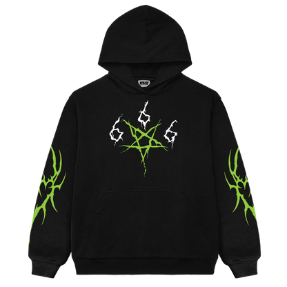 Dark Genesis Black Oversized Hoodie