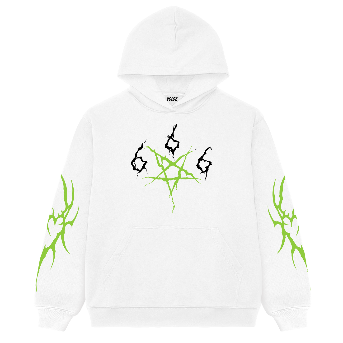 Dark Genesis White Oversized Hoodie