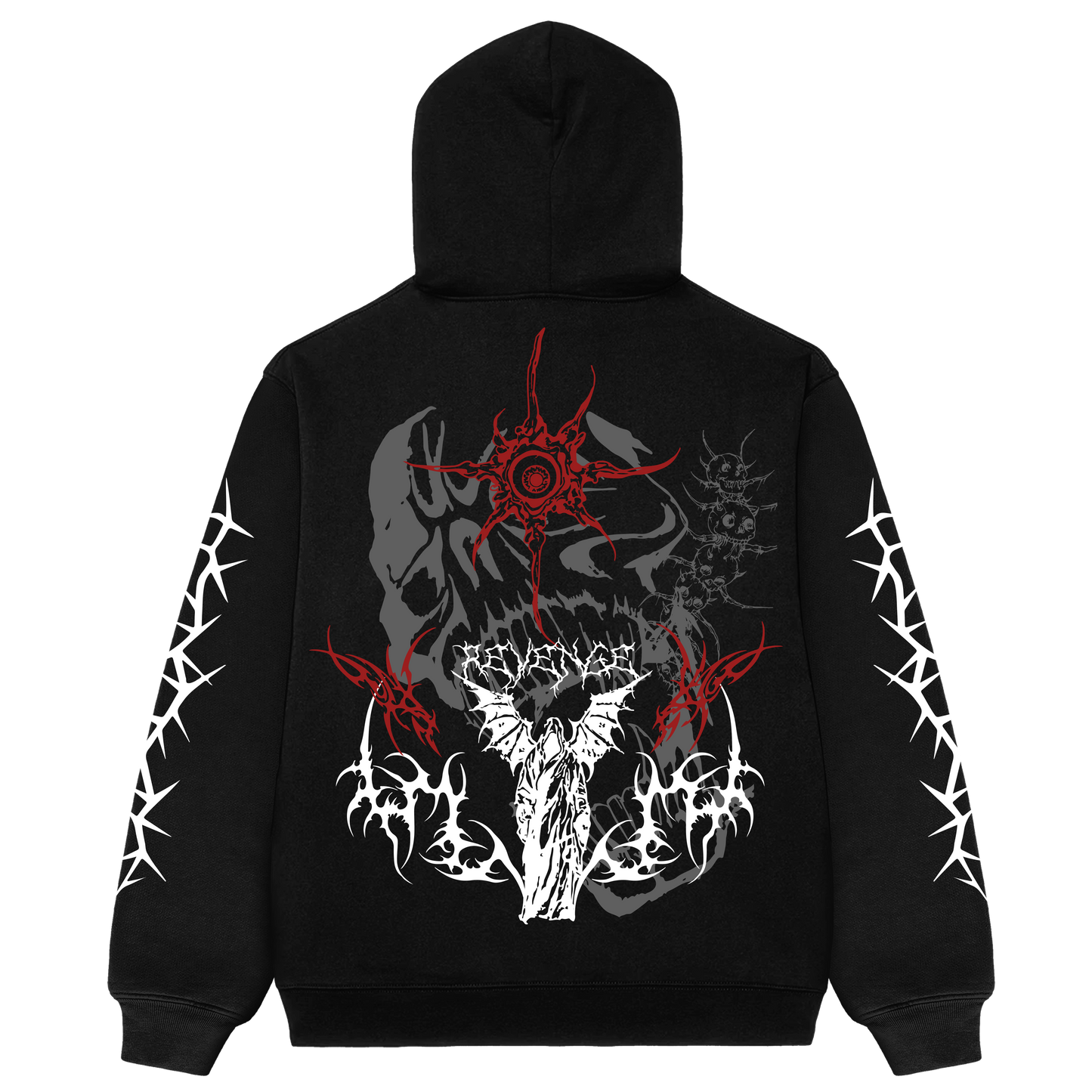 Soul Decay White Oversized Hoodie