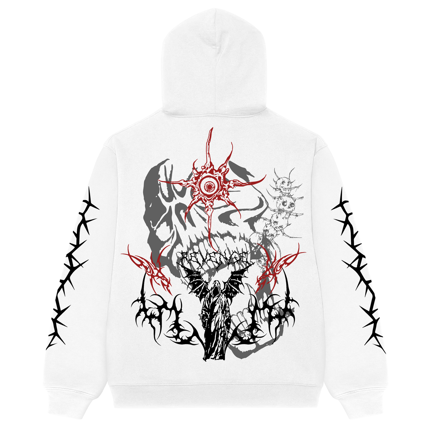 Soul Decay White Oversized Hoodie