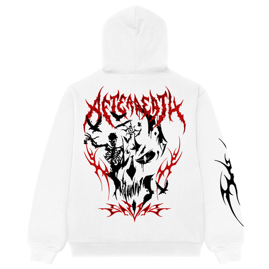 AFTERMATH REAPER WHITE OVERSIZED HOODIE