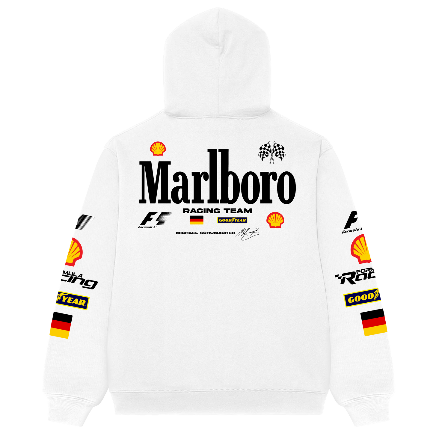 Marlboro Racing Oversized Hoodie - White