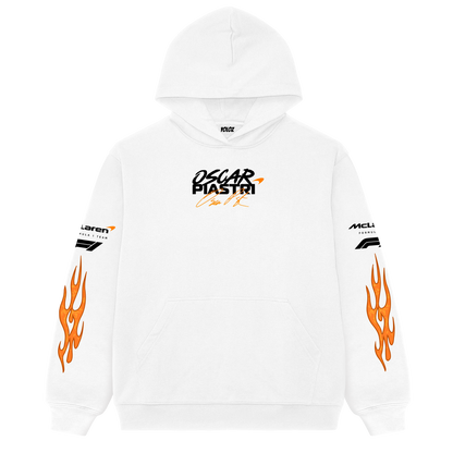 Oscar Piastri Oversized Hoodie – White