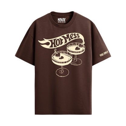 HOT MESS BROWN OVERSIZED T-SHIRT