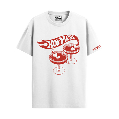 HOT MESS WHITE REGULAR FIT T-SHIRT