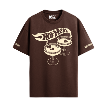 HOT MESS BROWN OVERSIZED T-SHIRT