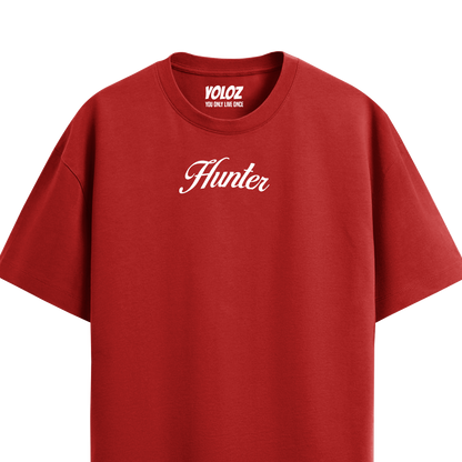 HUNTER RED OVERSIZED T-SHIRT