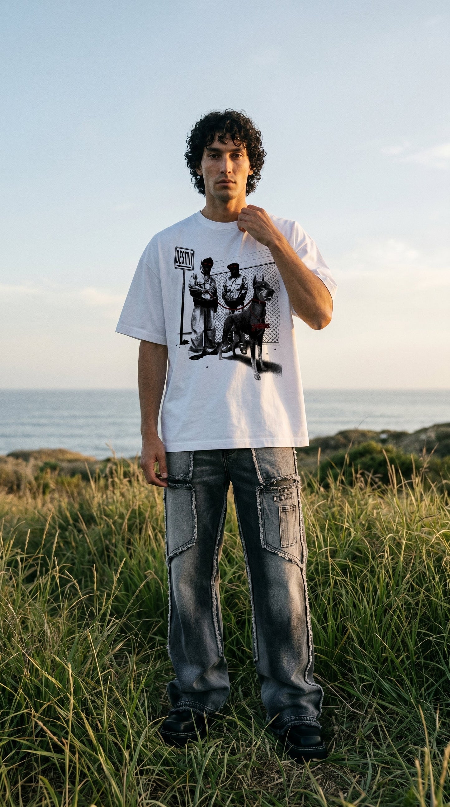 Gangster 2.0 White Oversized T-Shirt