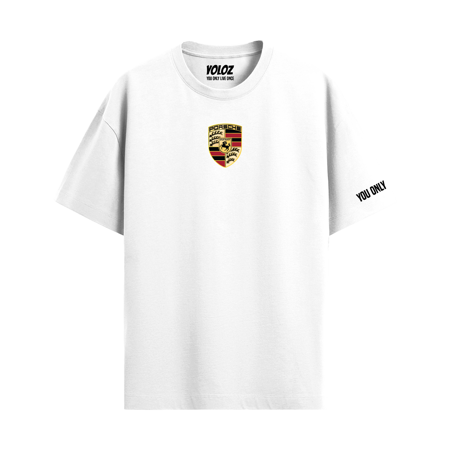 PORSCHE WHITE OVERSIZED T-SHIRT