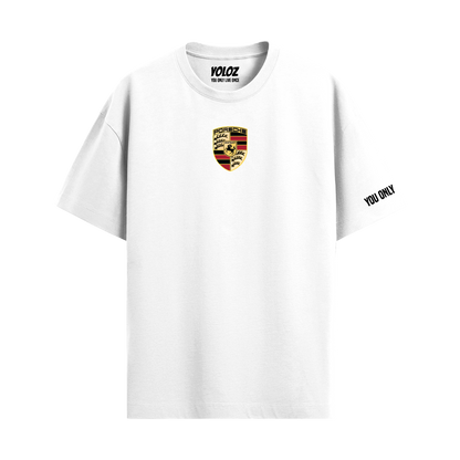 PORSCHE WHITE OVERSIZED T-SHIRT