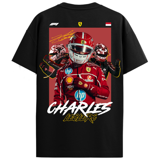 Charles Leclerc Regular Fit Tee – Black