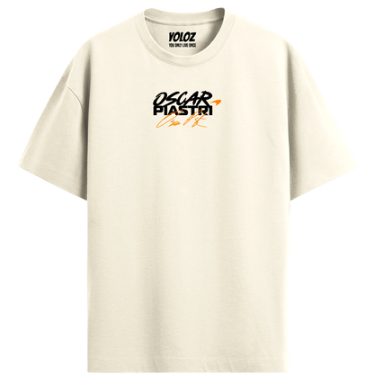 Oscar Piastri Oversized Tee – Off White