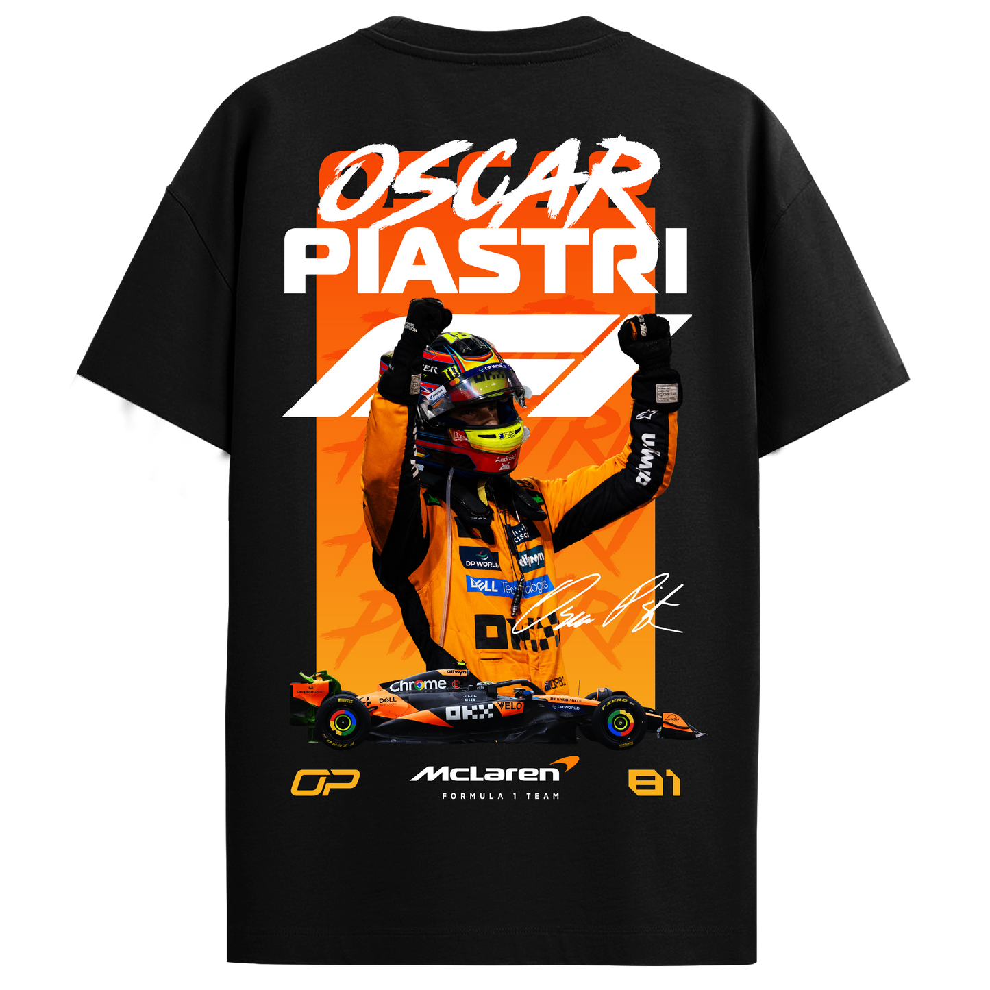 Oscar Piastri Regular Fit Tee – Black