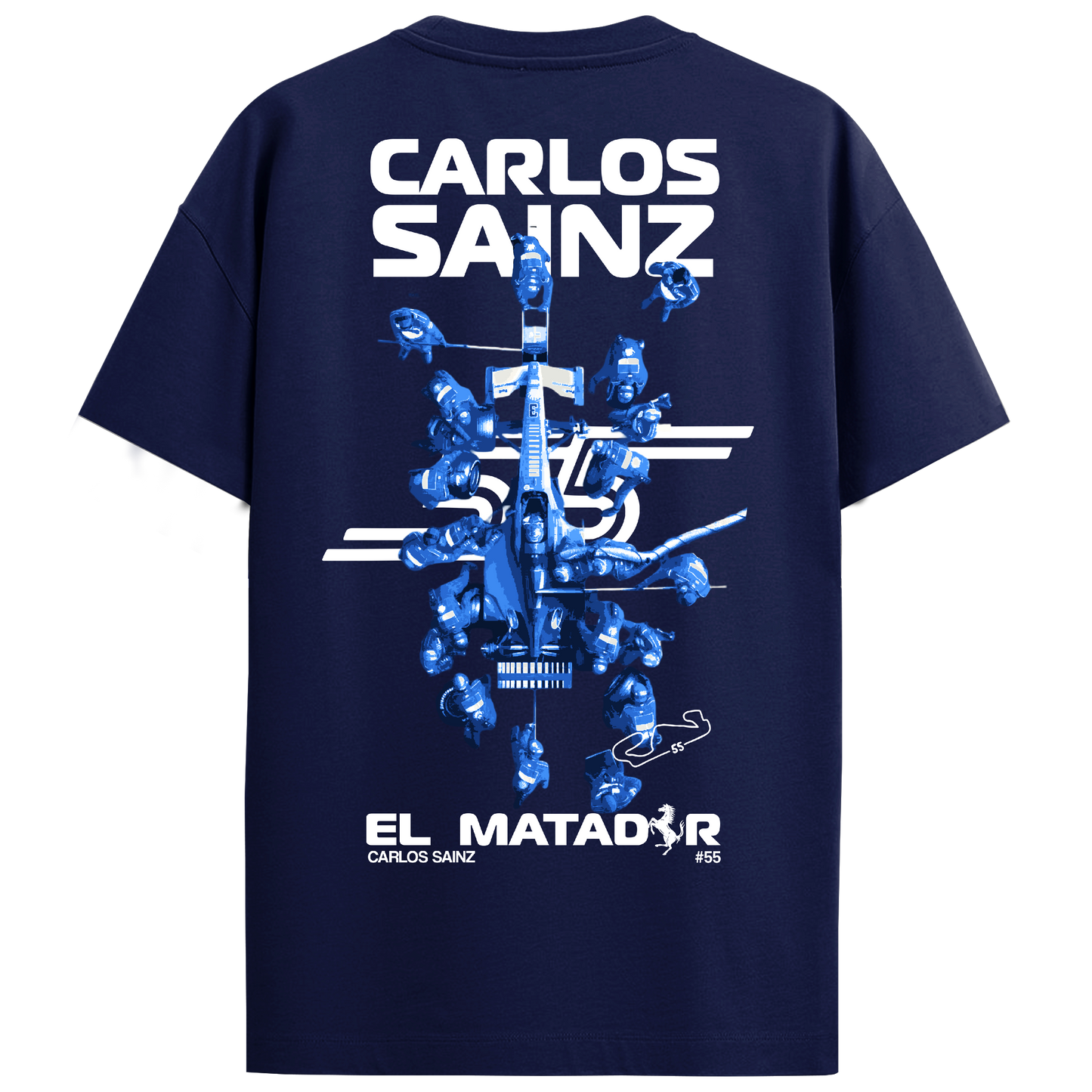 Carlos Sainz Regular Fit Tee – Navy Blue