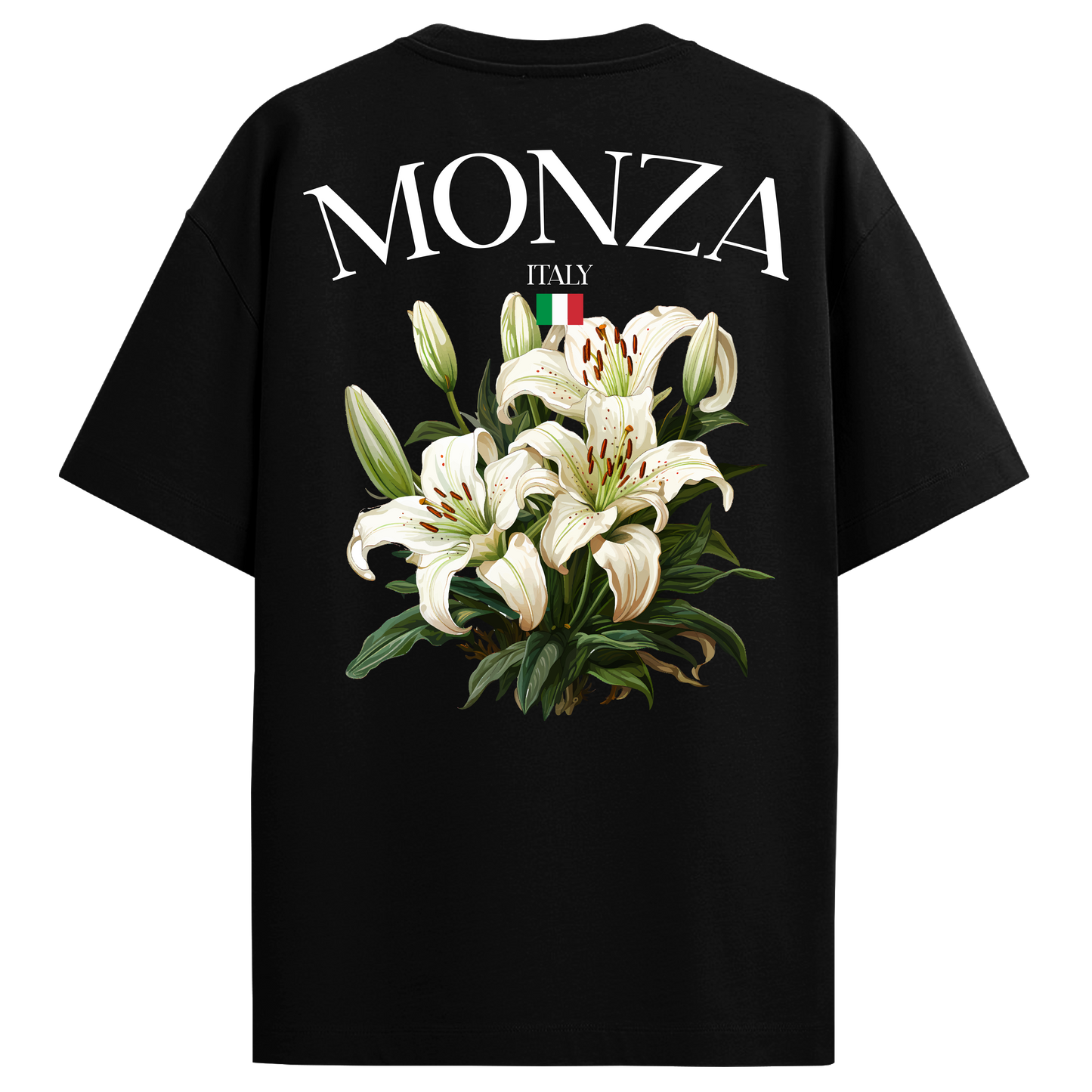 Monza Italy Oversized Tee – Black