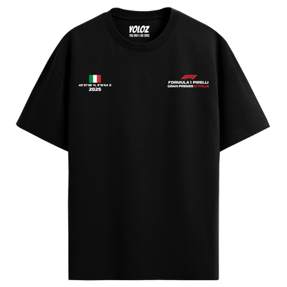 Monza Italy Oversized Tee – Black