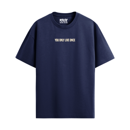 BASIC NAVY BLUE OVERSIZED T-SHIRT