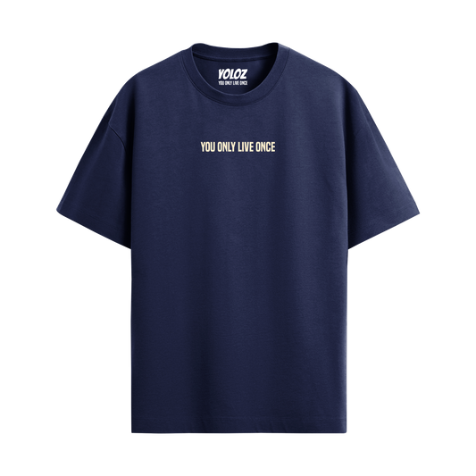 BASIC NAVY BLUE OVERSIZED T-SHIRT
