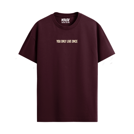 BASIC MAROON REGULAR FIT T-SHIRT