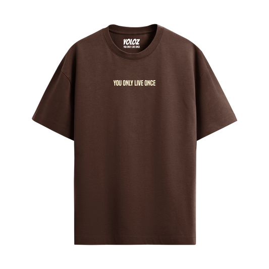 BASIC BROWN OVERSIZED T-SHIRT